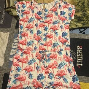Amazon Pink Flamingo Print Jumpsuit